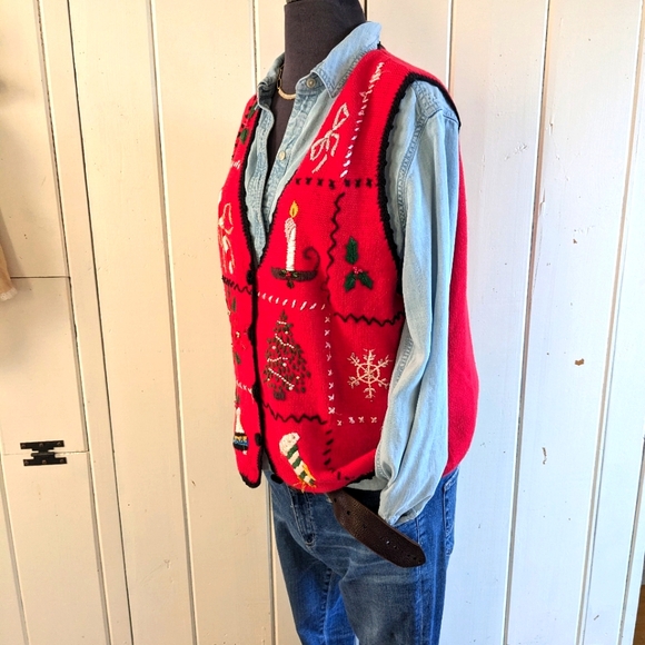 Ugly Christmas Vest! Sz L - Picture 6 of 9